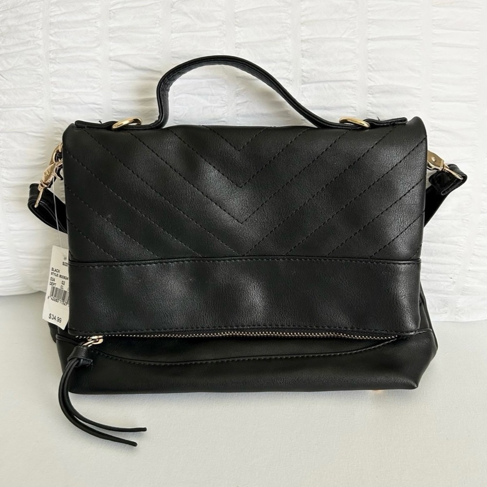 Quilted Fold Over Crossbody Bag